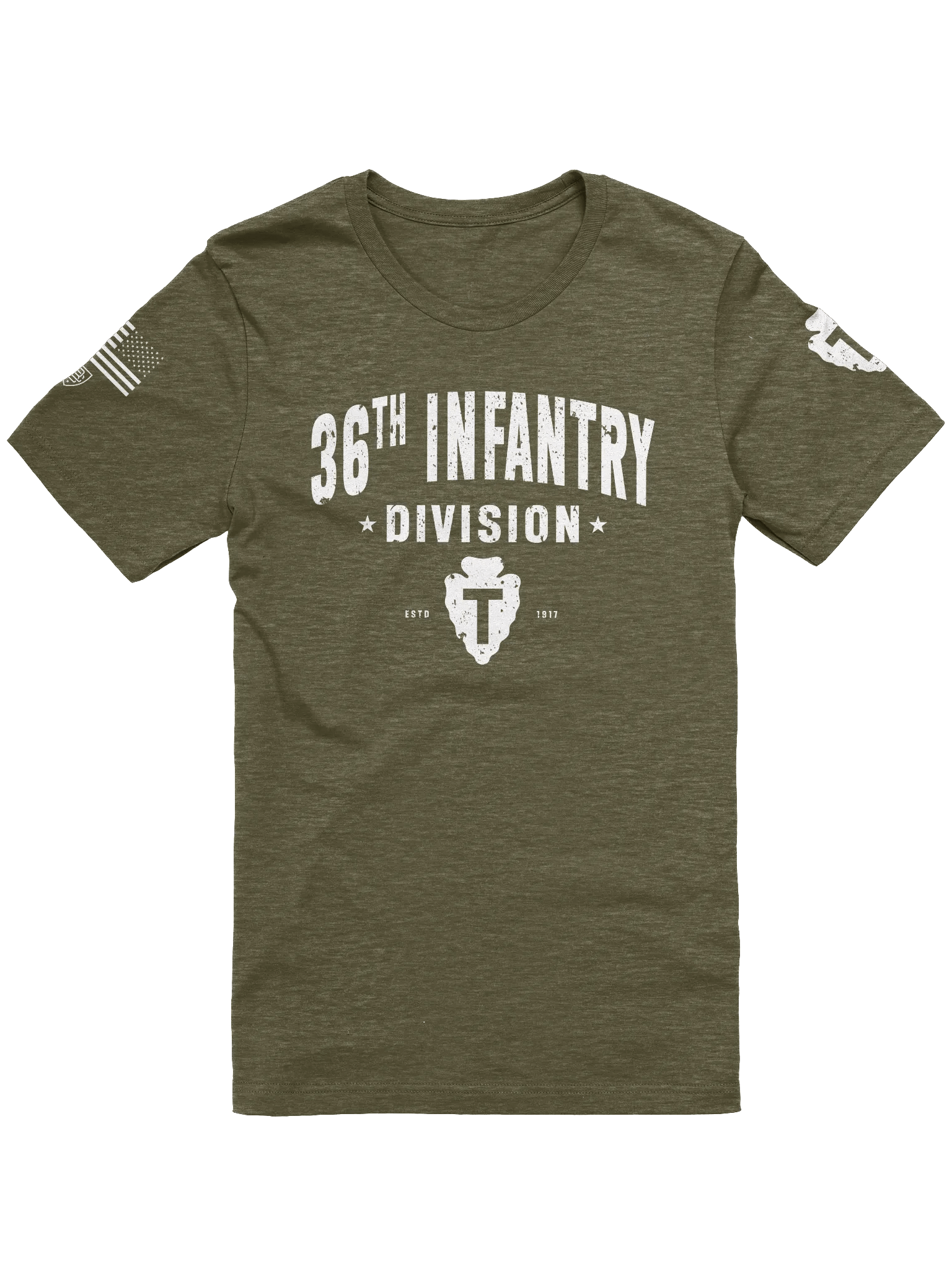 36th Infantry Division - Arrowhead "Distressed" T-Shirt product image (4)
