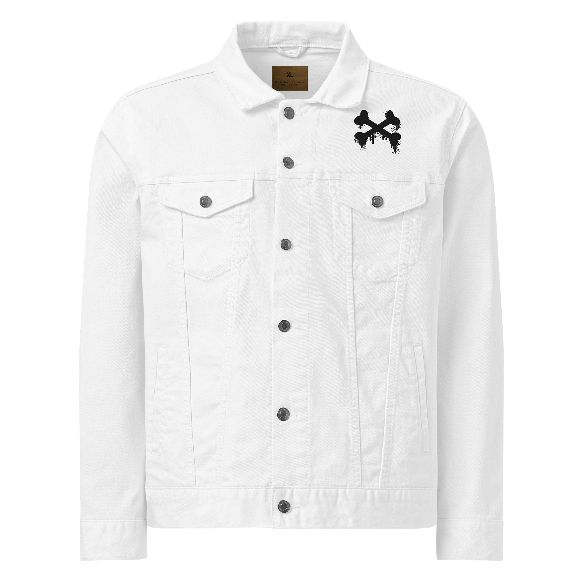 Distressed Crossbones Emblem Threadfast Denim Jacket product image (1)