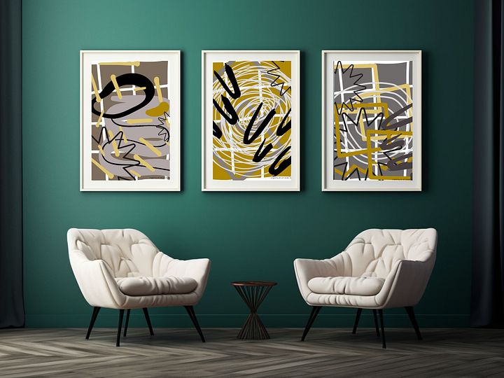 digital poster, 3 designs , modern digital art, decoration office and home product image (1)