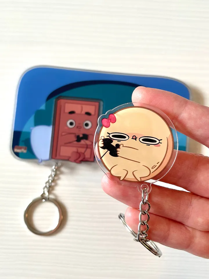 Matching Choco & Pancake Keychains with Bonus Display Base product image (1)