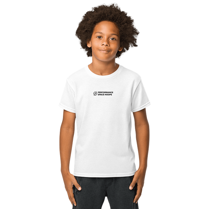 Performance Space Hoops Youth Sports Tee - Black Logo product image (1)