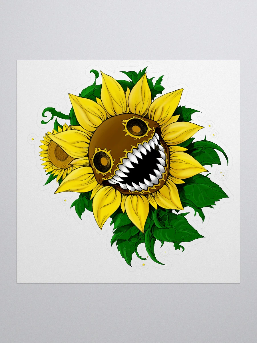 Demon Sunflower Kiss Cut Stickers product image (1)