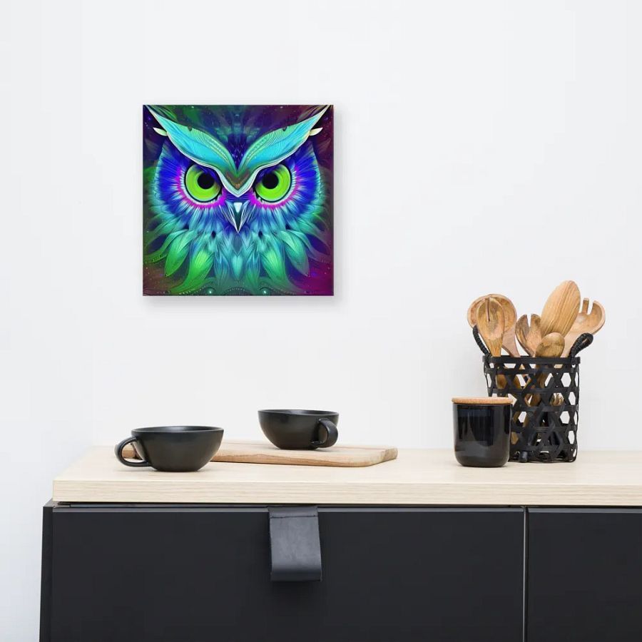 Fantasy Fractal Owl Art - v18 product image (8)