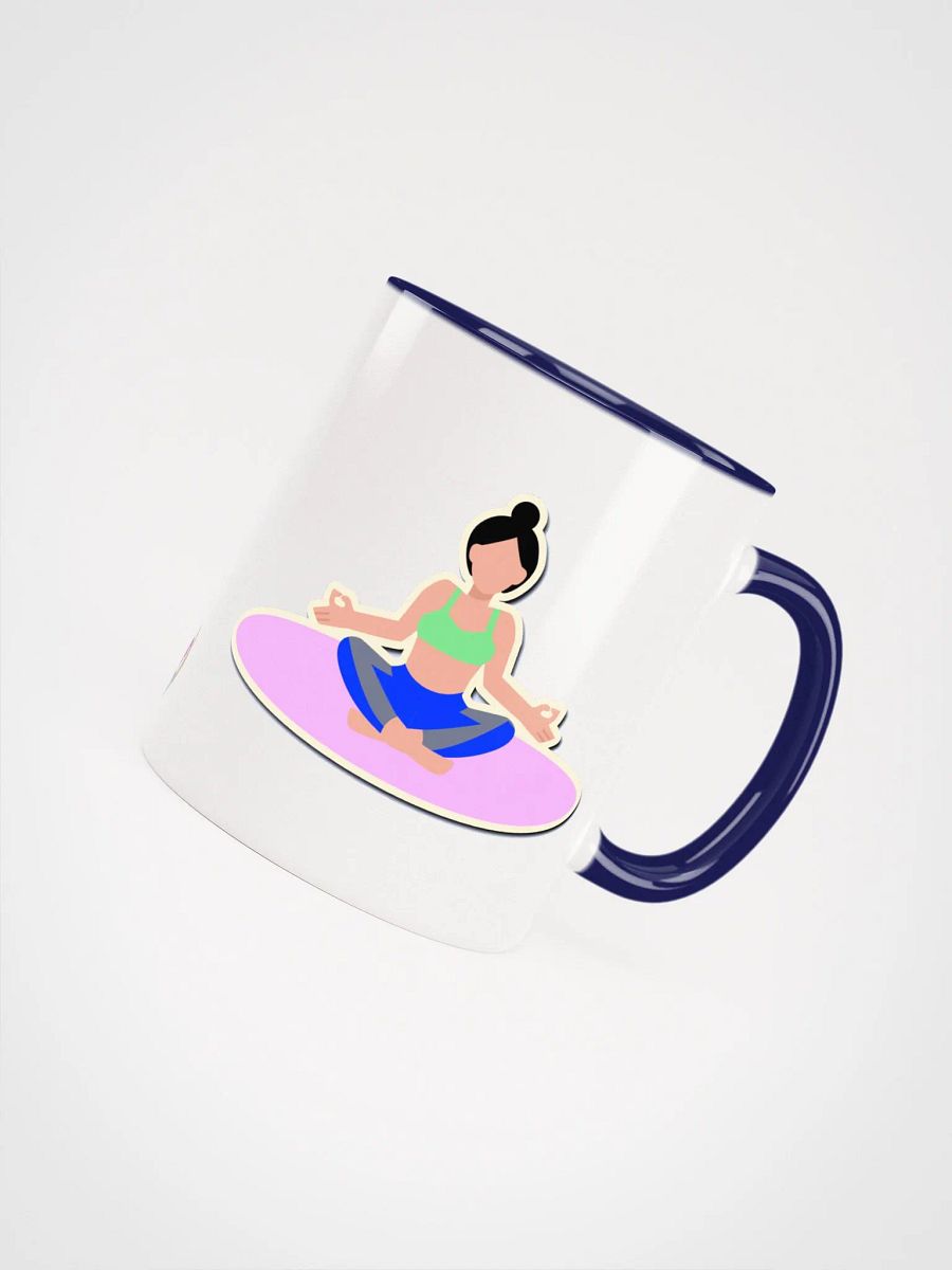 FitYOGAFit Color-Accent Yoga Mug - Ceramic with Motivational Design product image (4)