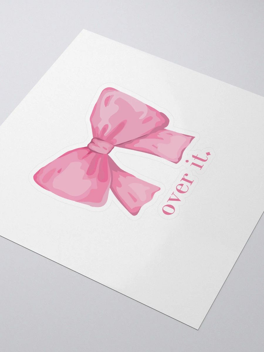 Over It Pink Bow Sticker product image (7)