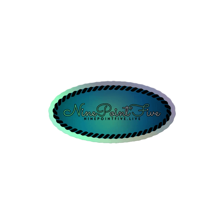 Holographic Teal Wordmark Logo Sticker product image (2)