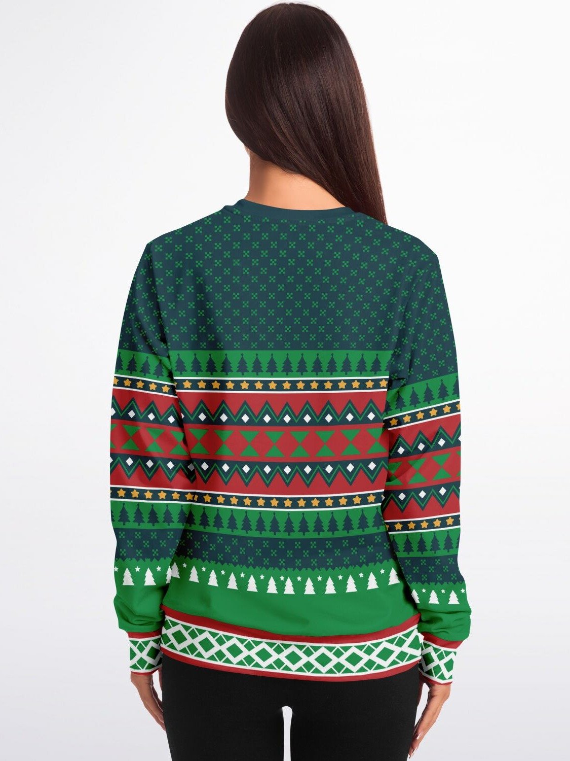 "Gains Tats and Ho's" Christmas Sweater | Funny Gym Santa Sweatshirt | Fitness Holiday Party Outfit product image (6)