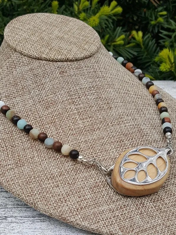 Amazonite Necklace | Handmade Accessory for Bellabeat Leaf Urban & Ivy product image (1)