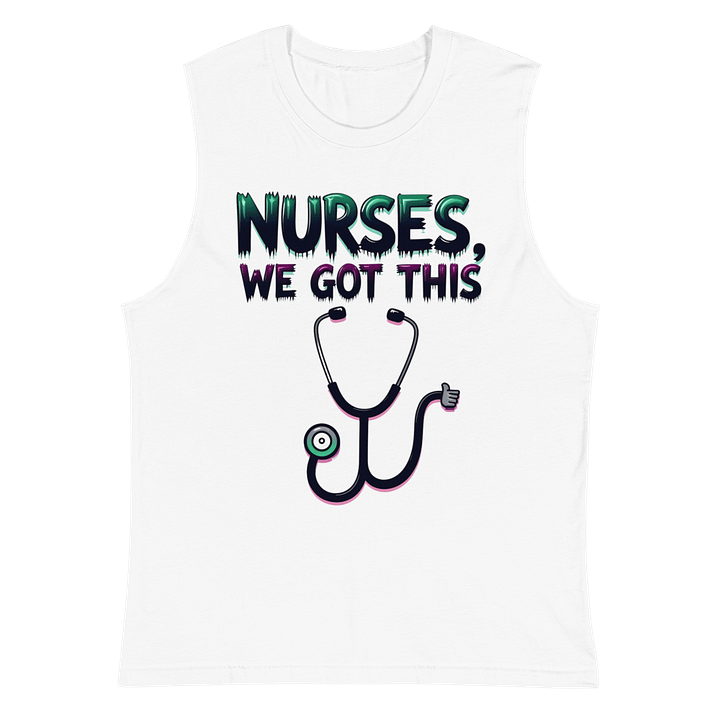 Nurse Power Stethoscope Muscle Tank product image (2)