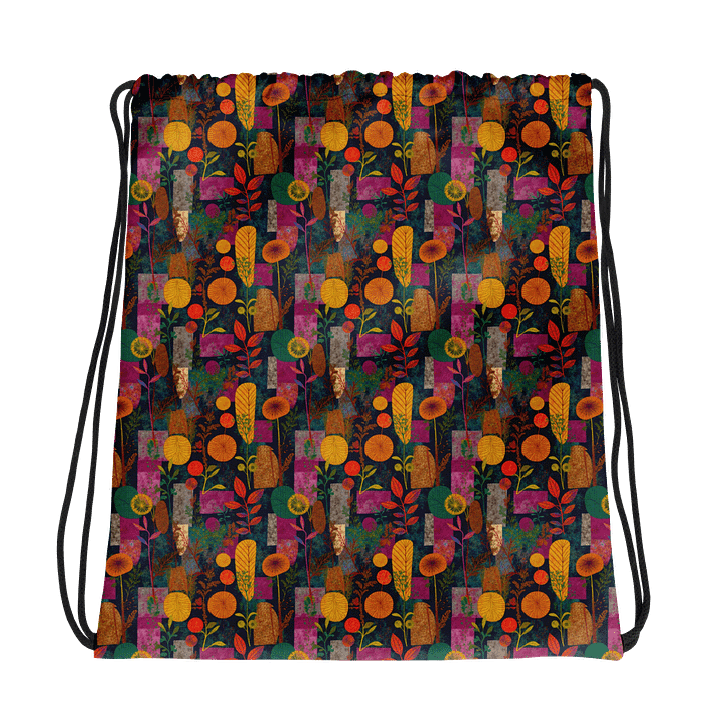 Floral Geometry Drawstring Gym Bag product image (1)