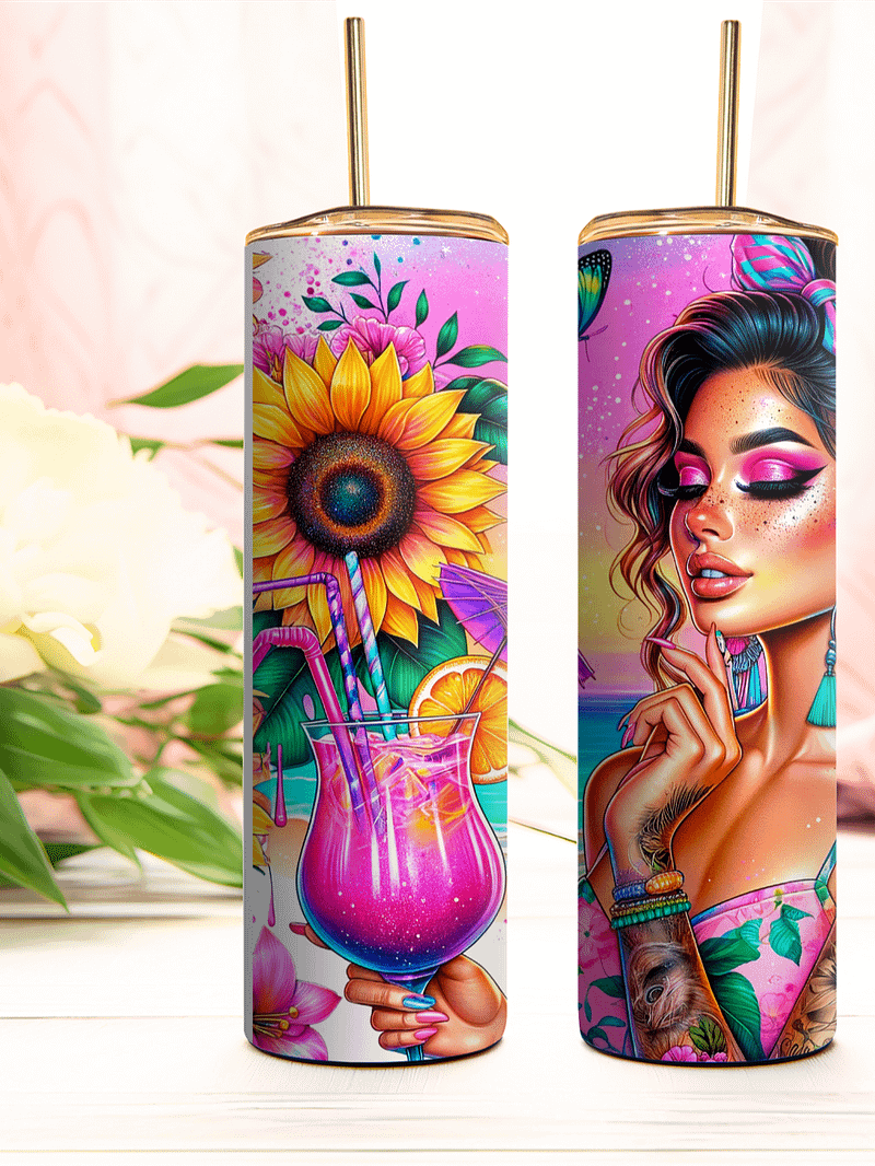 It's Not Alcohol - Tropical Colors Summer Vibes Stainless Steel Tumbler
