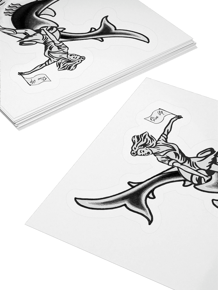 Shark Rider Cut Stickers product image (14)