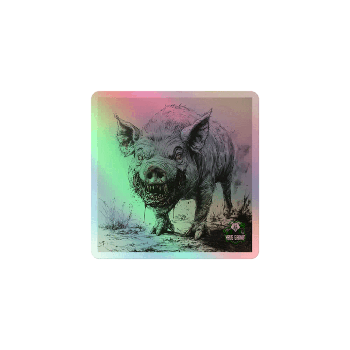 Wild Boar Holographic Sticker Sheet product image (1)