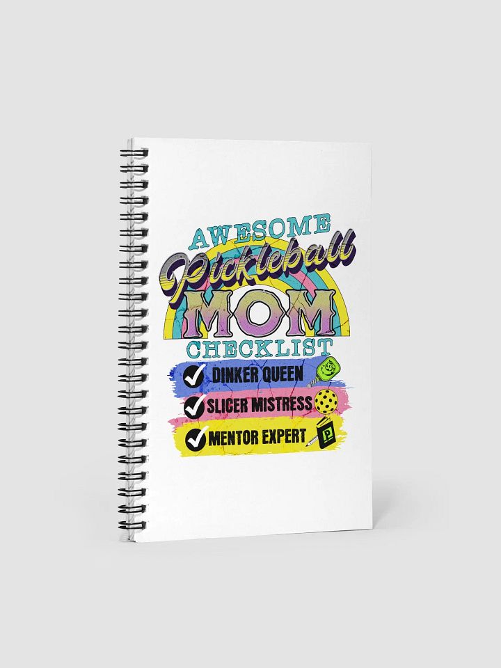 Mom Checklist Pickleball Rainbow Notebook product image (1)