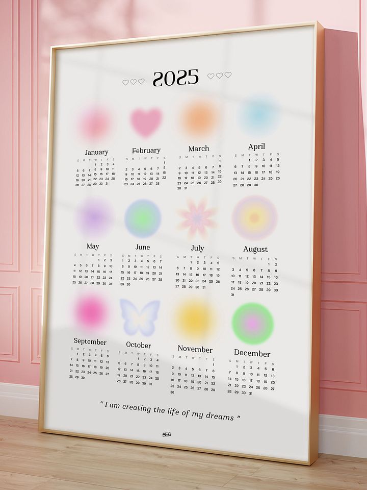 Cute Gradient 2025 Calendar product image (1)