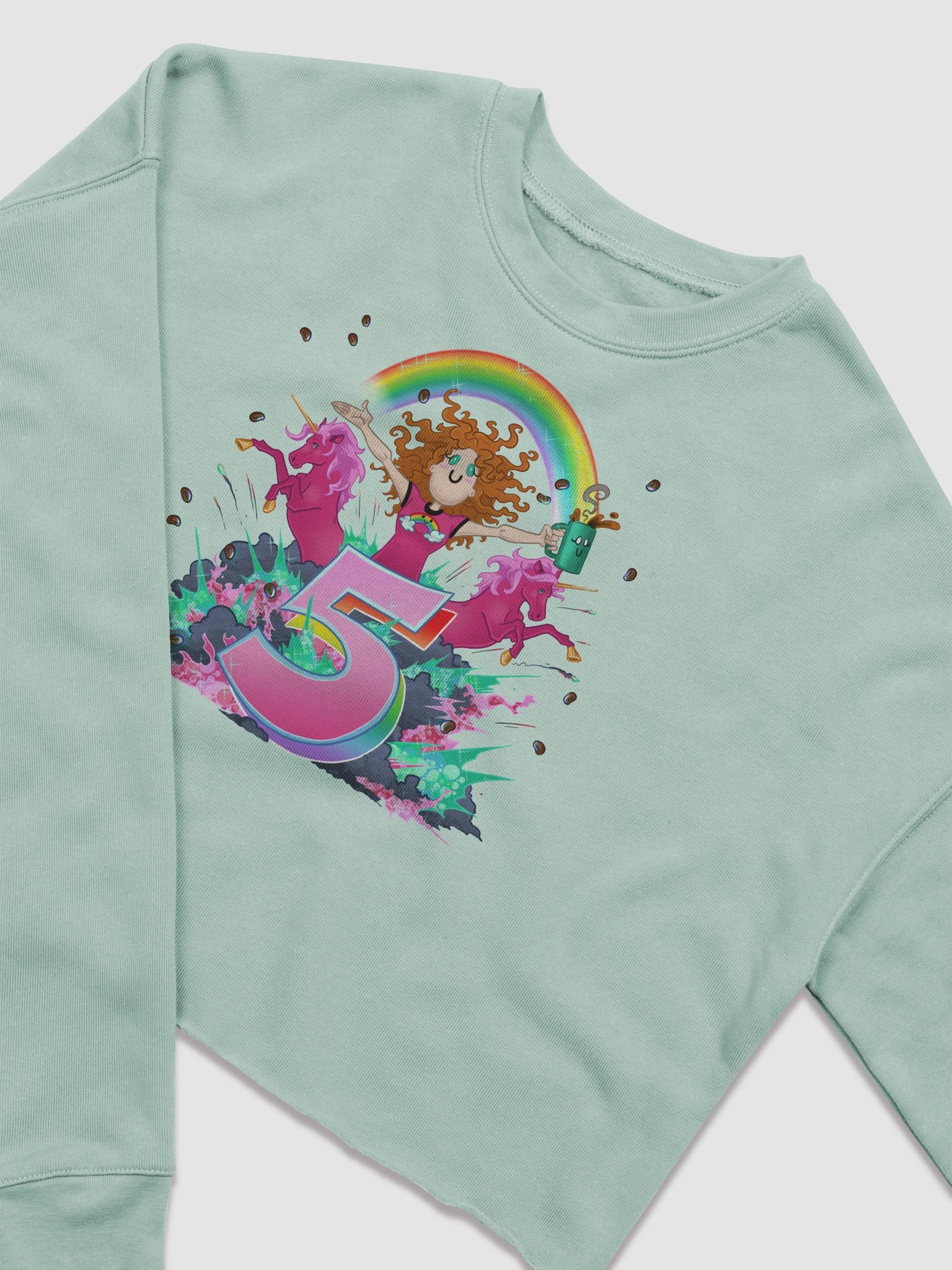 LadyAm5Years Crop Sweatshirt product image (27)