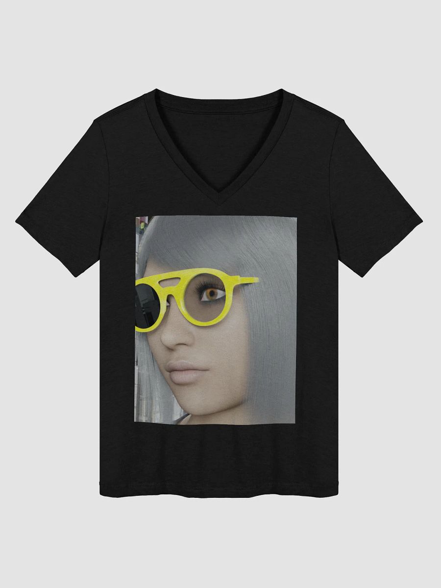 Chic Gray Hair Character Women's V-Neck T-Shirt product image (9)