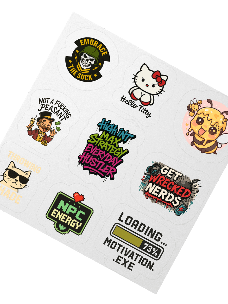 Gamer & Nerd Sticker Pack | Funny Meme, Geek, and Trophy Hunter Decals product image (4)