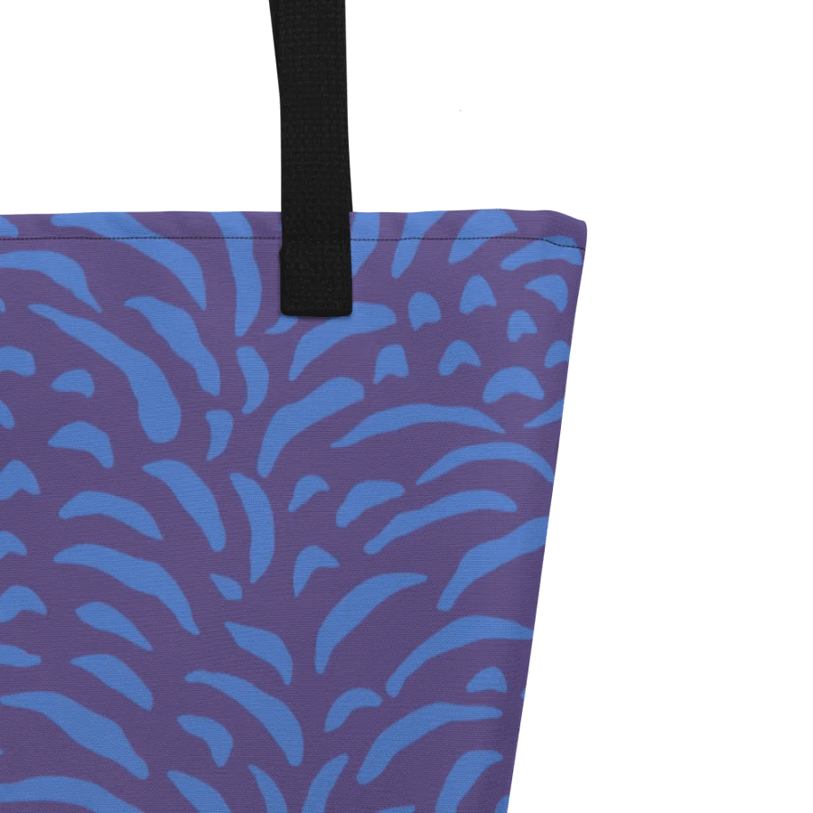 Tabby Cat Stripes Purple & Blue Tote product image (3)