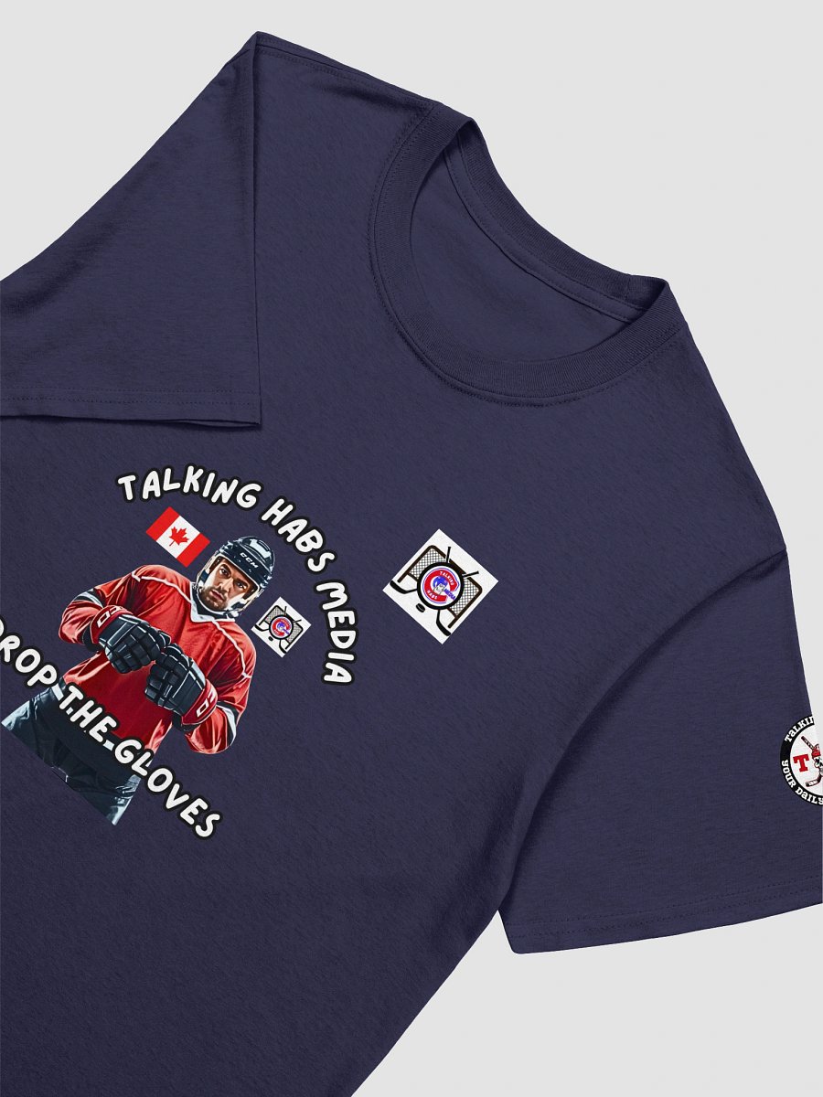 Talking Habs Drop the Gloves Black Design T-Shirt product image (7)