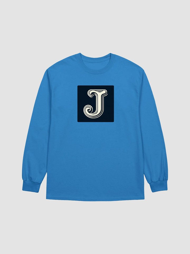 Embossed 'J' Graphic Long Sleeve Tee |AI Design initial J product image (1)