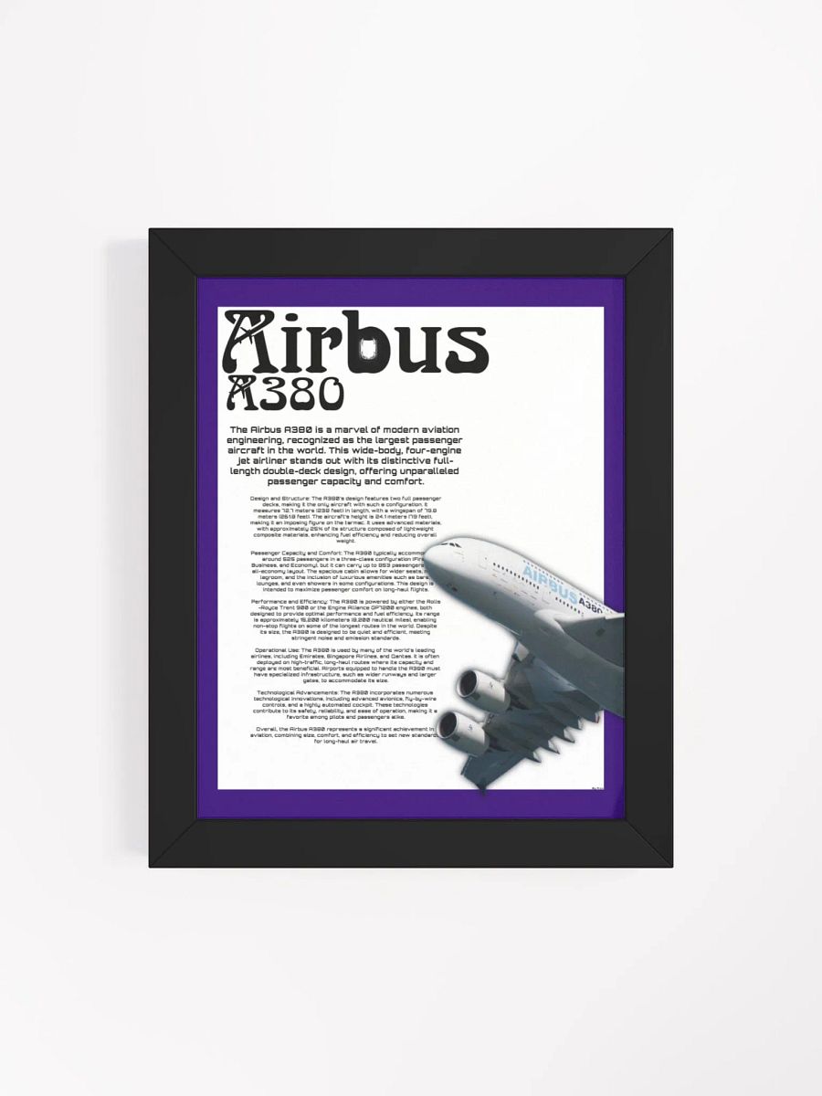 Airbus A380 Engineering Marvel Framed Poster product image (11)