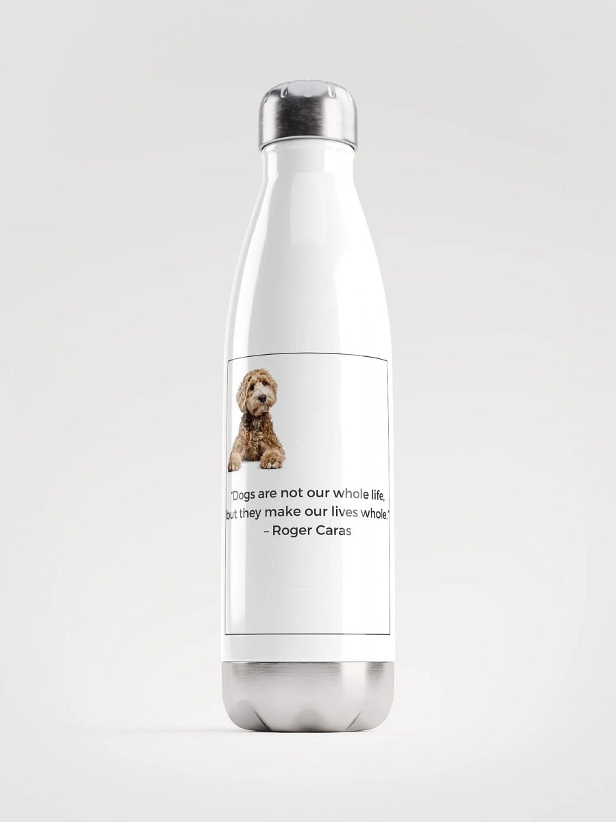 Poodle Water Bottle (White) product image (1)