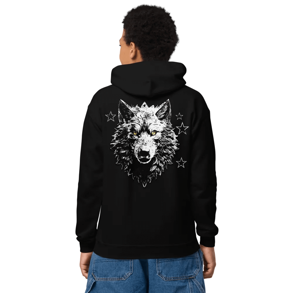Wolf Star Front/Back Kids Hoodie product image (5)