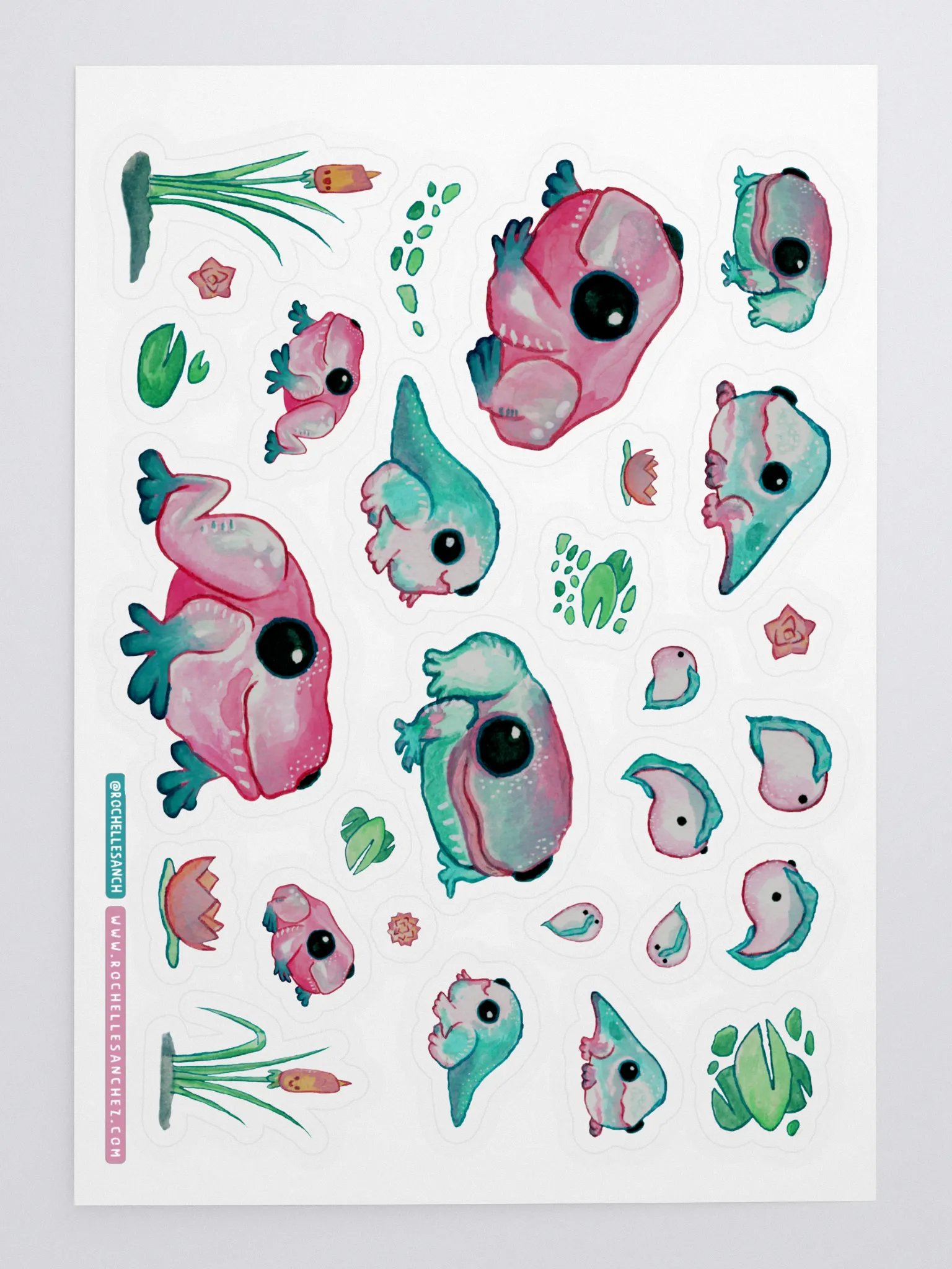 Pastel Froggies Sticker Sheet product image (3)