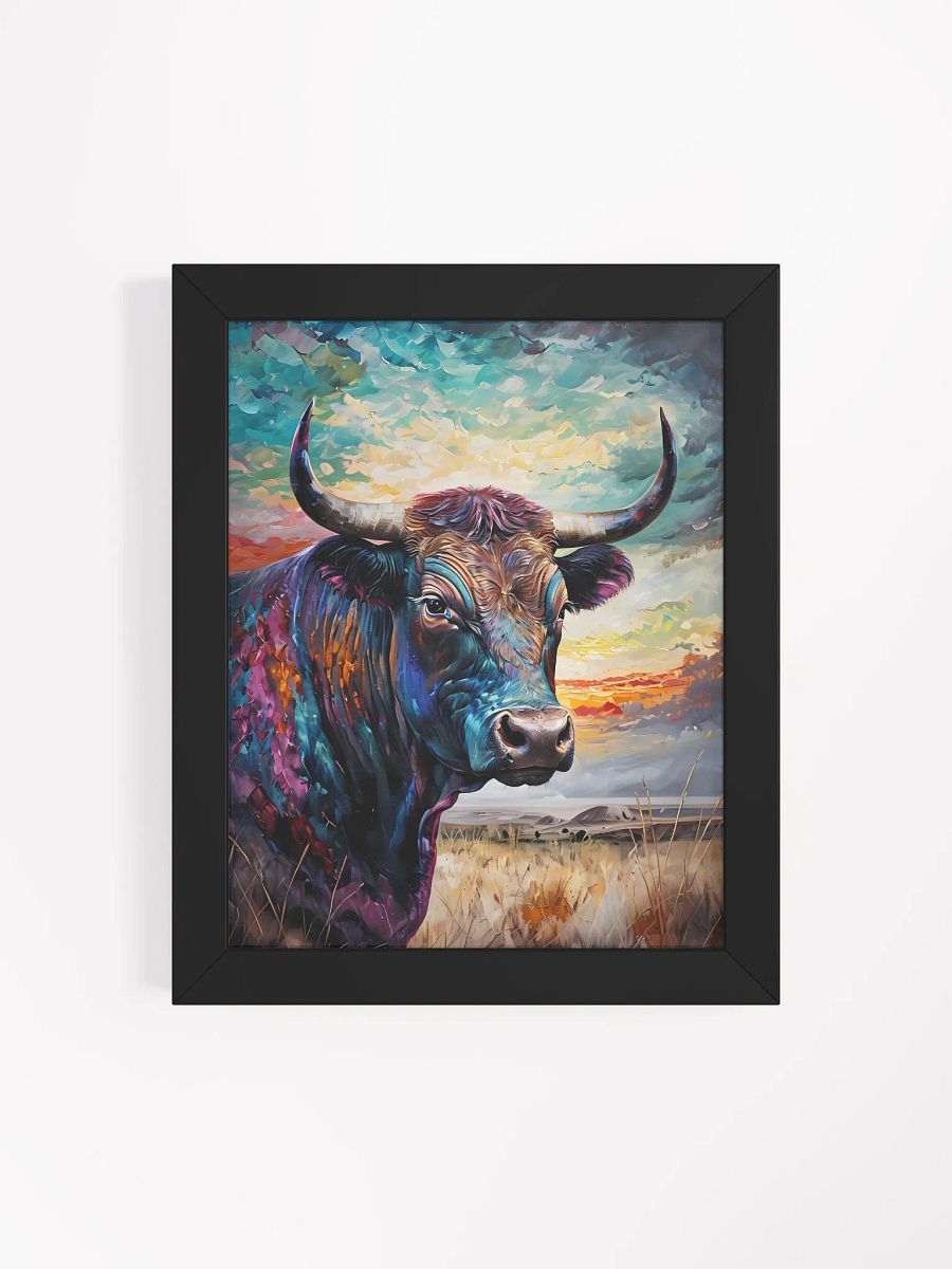 Vibrant Bull Framed Matte Poster product image (5)