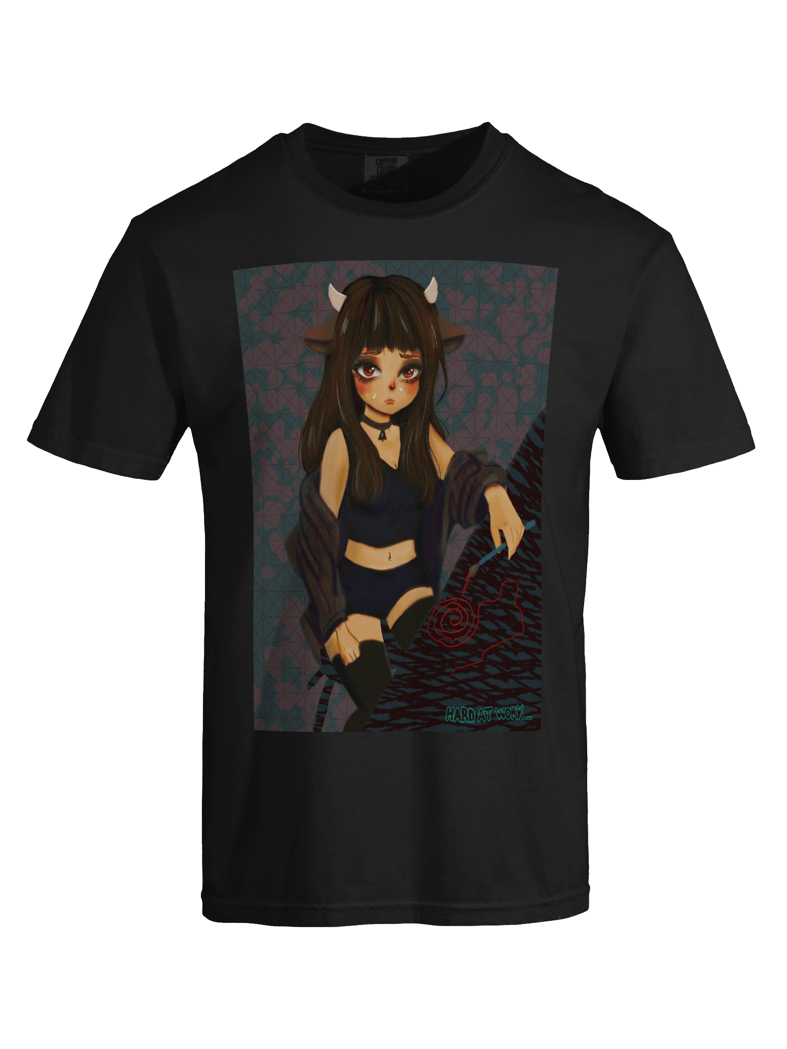 Struggling Aritst Cow-Girl Anime T-Shirt product image (7)