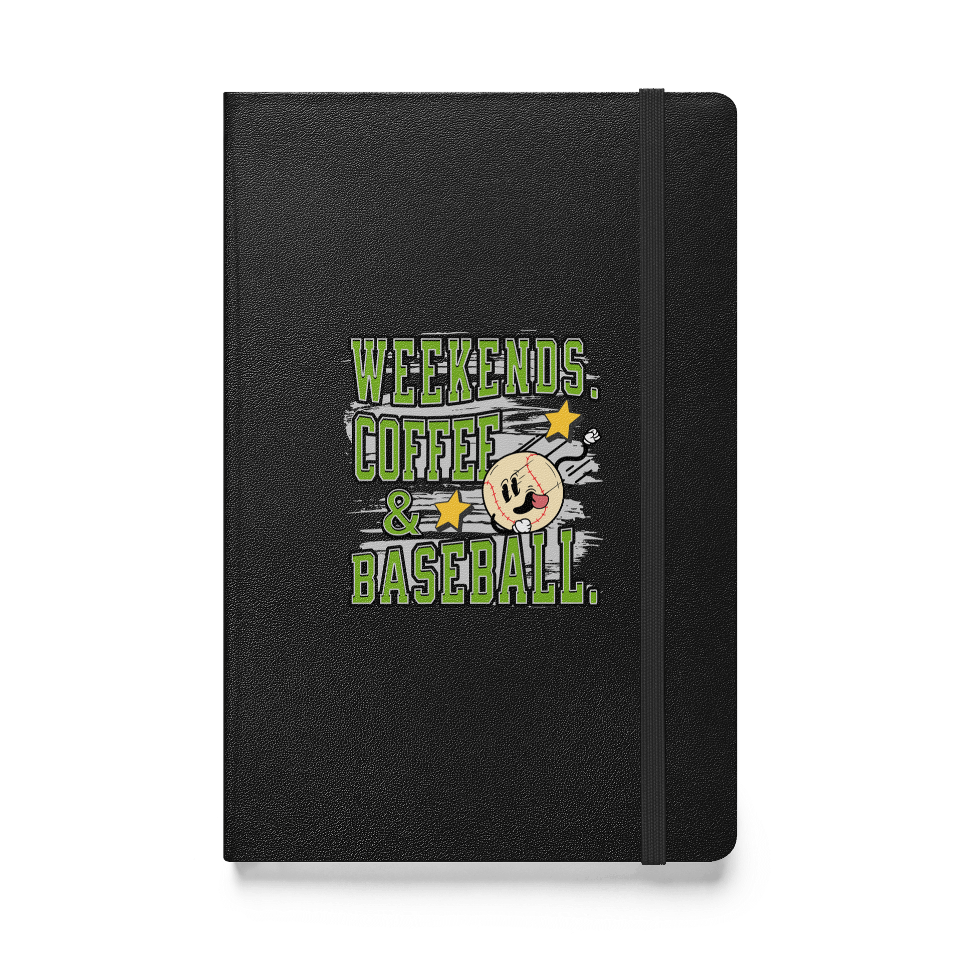 Weekends Coffee And Baseball Playful Hardcover Notebook product image (1)