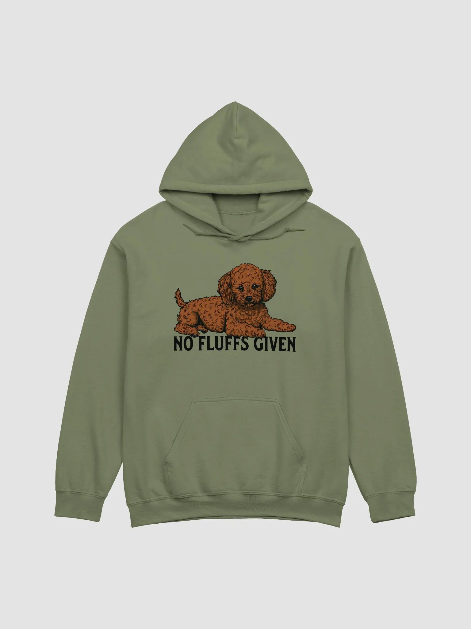 No Fluffs Given Hooded Sweatshirt of a Toy Poodle(Chocolate) | Funny Hoodie for Poodle Paw-rents product image (17)