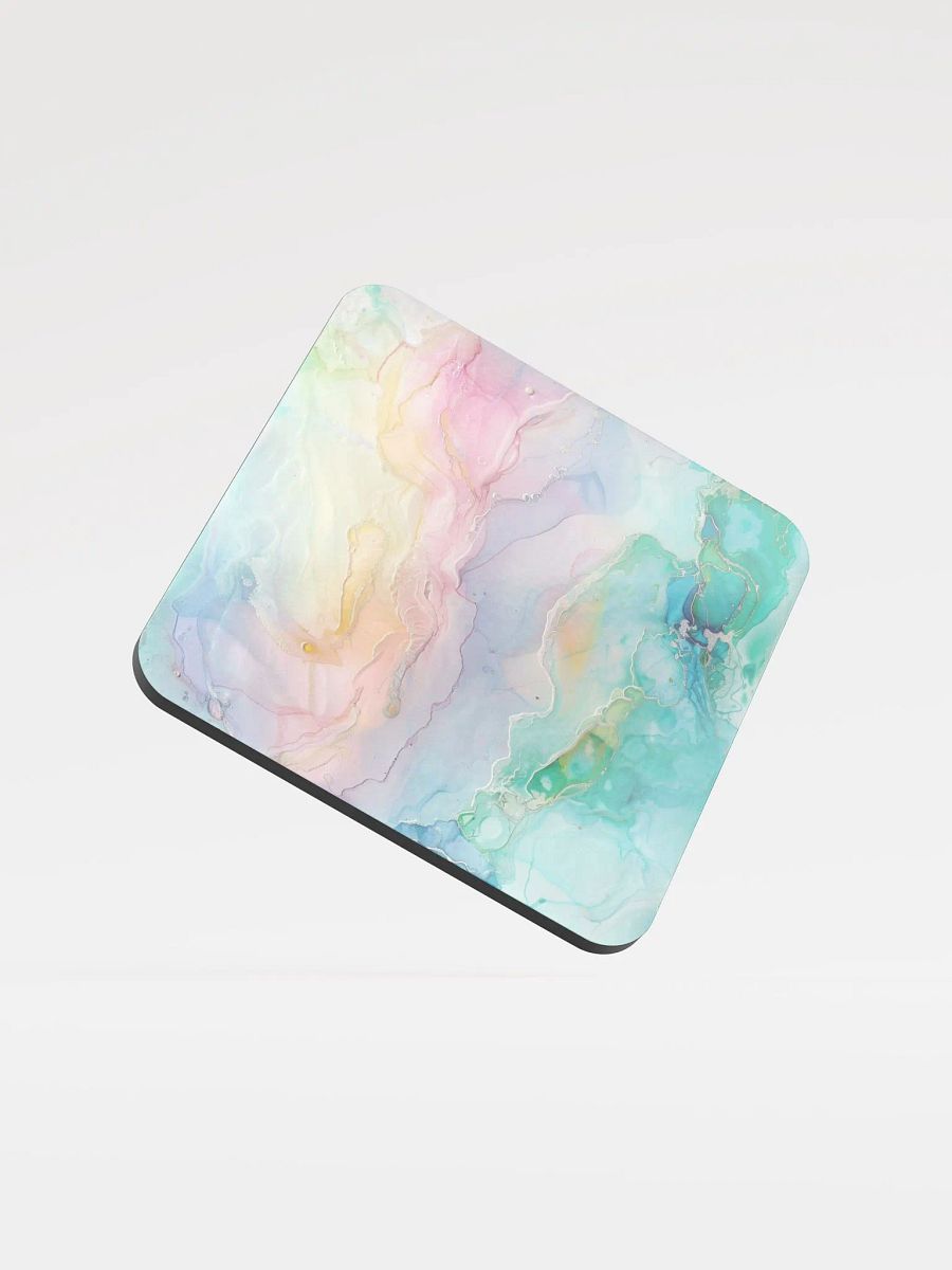 Multicolor Alcohol Ink Glossy Cork Coaster by Treasure Pie product image (3)