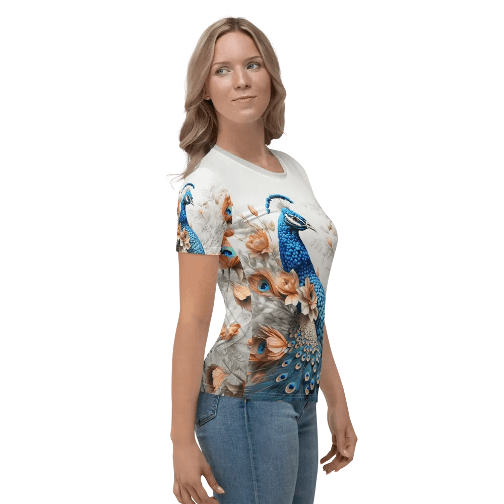 Realistic Peacock T shirt product image (8)