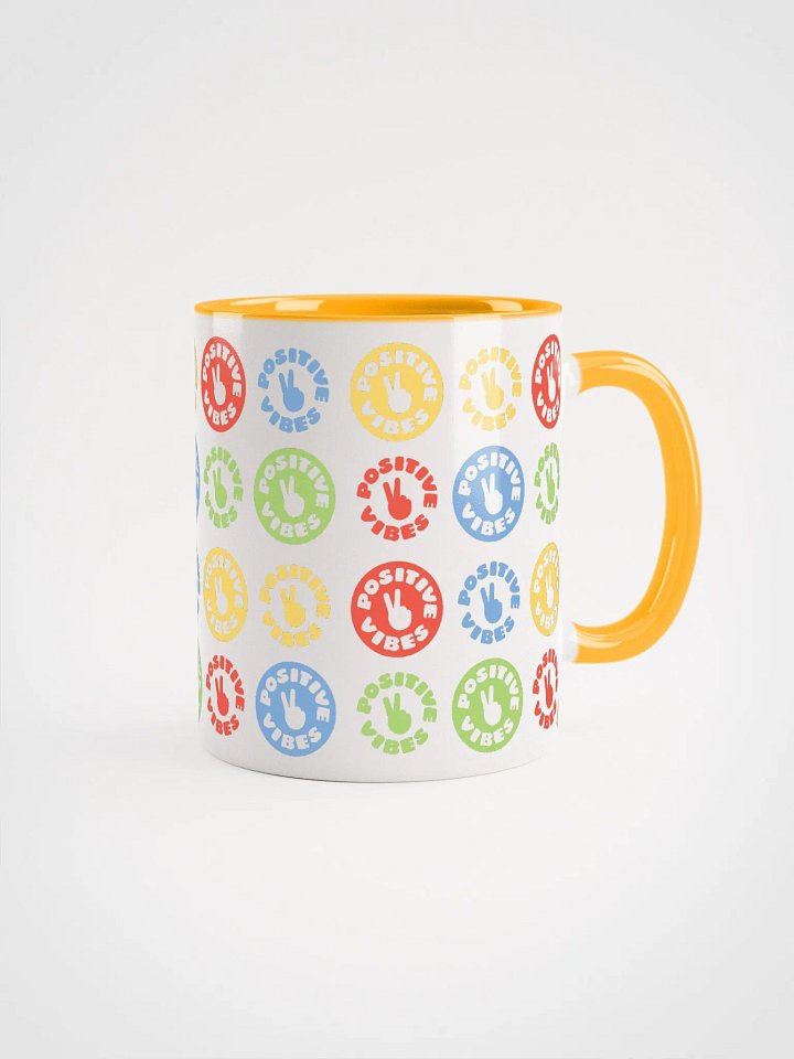 Positive Vibes (Ceramic Mug with Color Inside) product image (1)