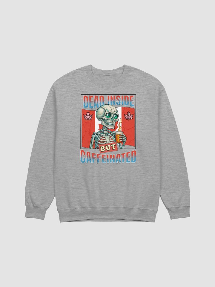 Dead Inside But Caffeinated Canada Skeleton Crewneck Sweatshirt product image (21)