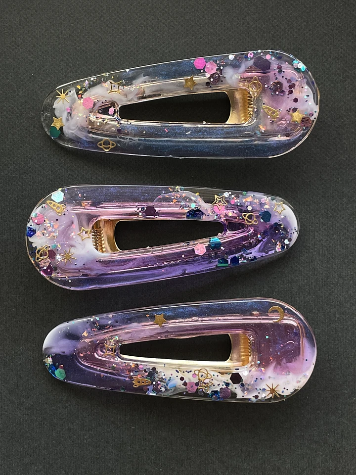 Tear-Shaped Resin Hair Clips product image (1)