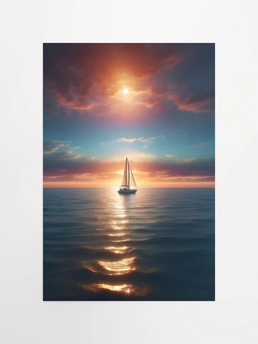 Sail Away Seascape at Sunset Poster product image (6)