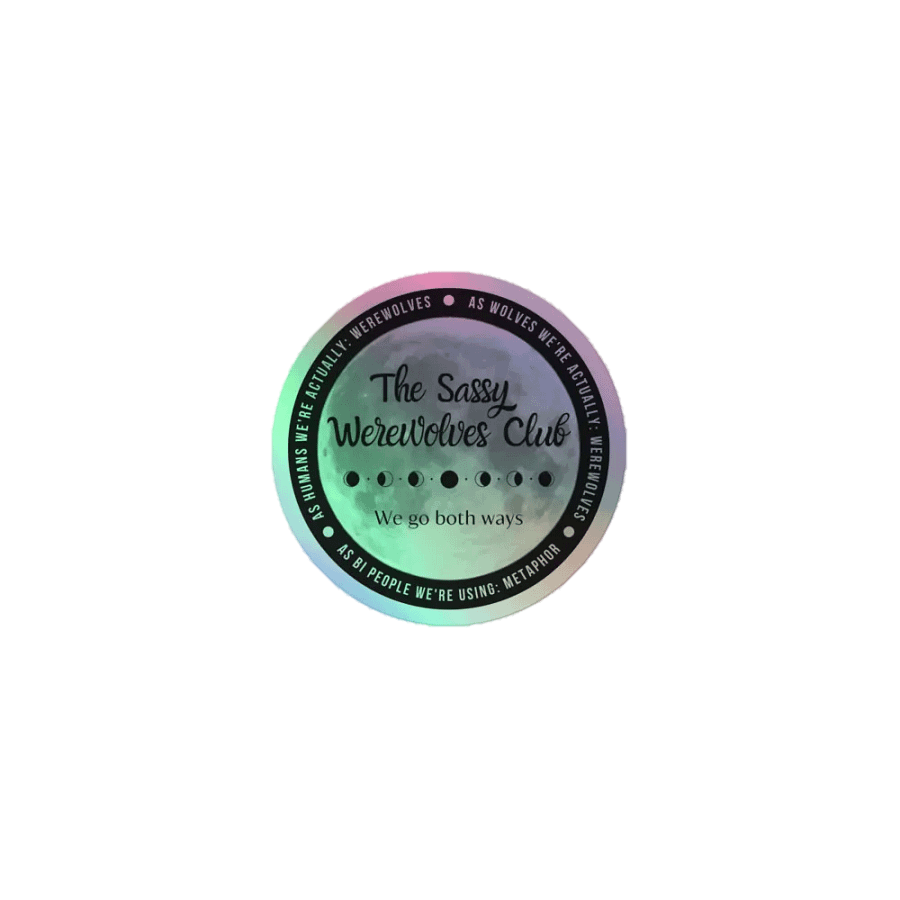 holographic pride werewolves sticker product image (1)