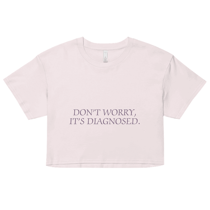 DW, IT'S DIAGNOSED (#8D778F) printed cotton crop top product image (19)