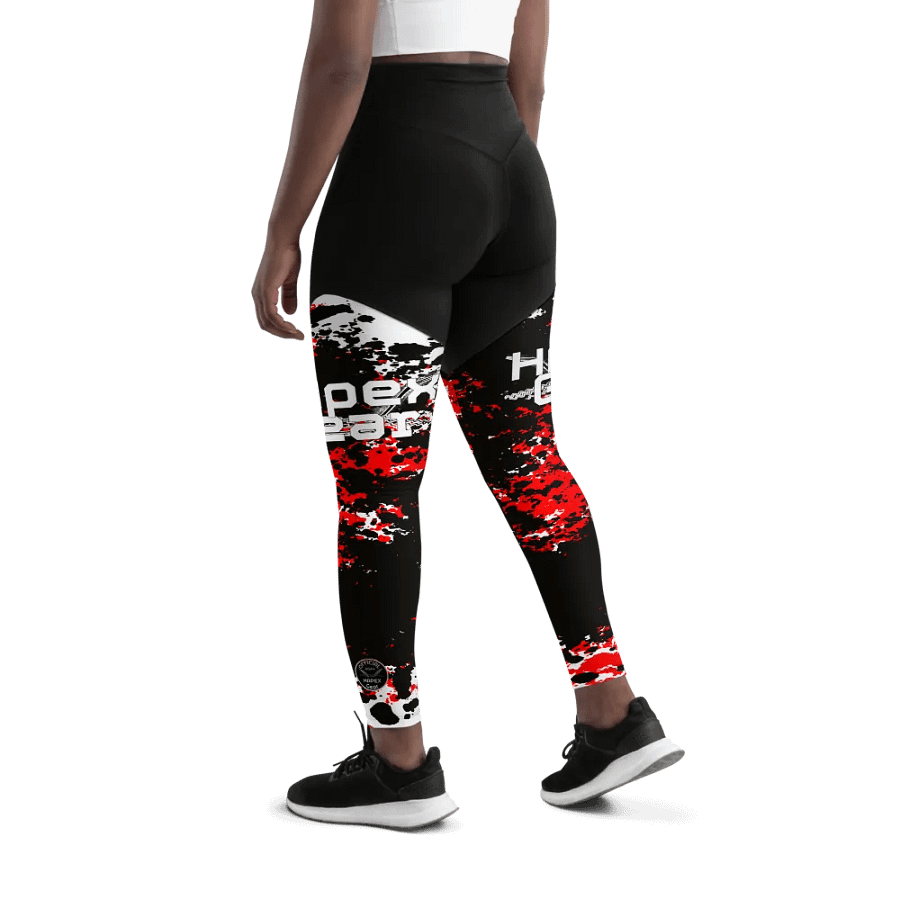 White HApex Gear Black Logo Sports Leggings product image (10)