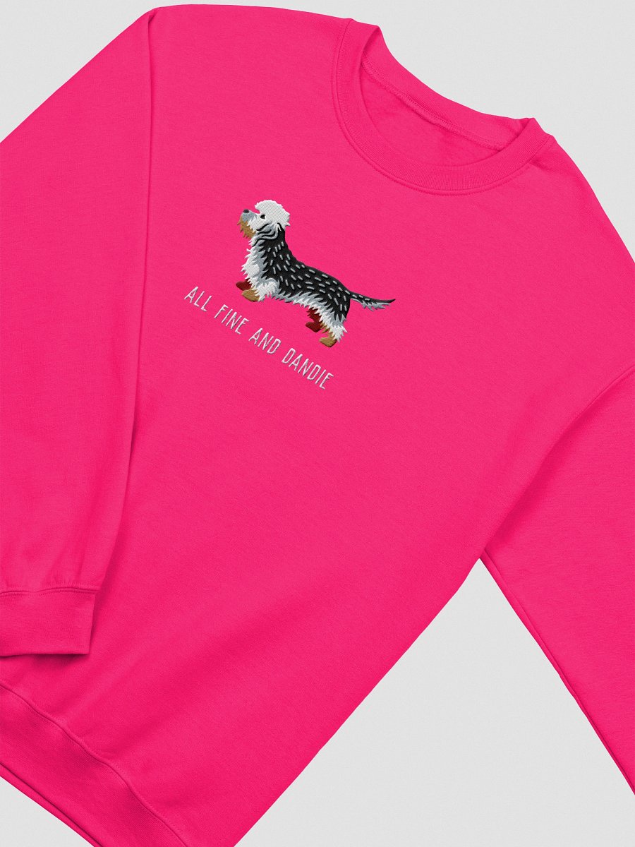 All Fine and Dandie Sweatshirt (Embroidered) of a Dandie Dinmont Terrier(Pepper) product image (15)