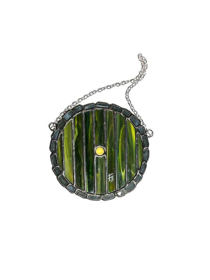 Stone Hobbit Door Stained Glass Suncatcher product image (1)