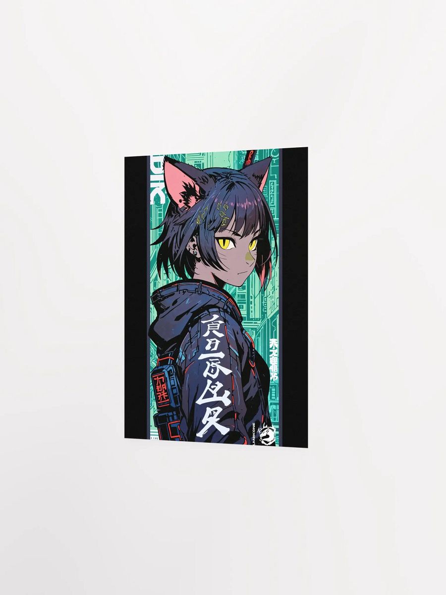 Neon Neko Cyberpunk Poster product image (2)