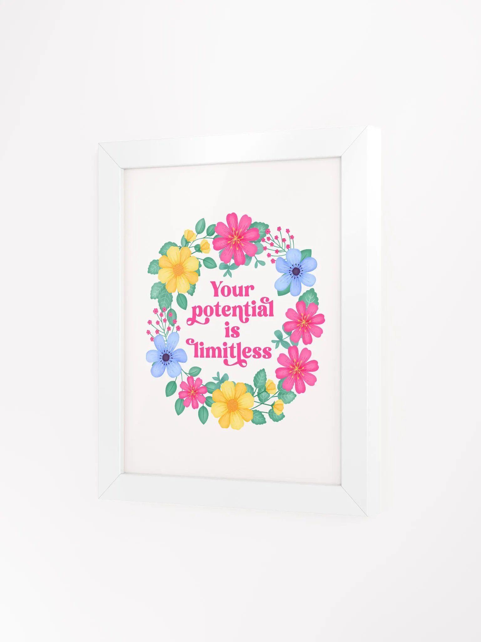 Your potential is limitless - Motivational Wall Art White product image (3)