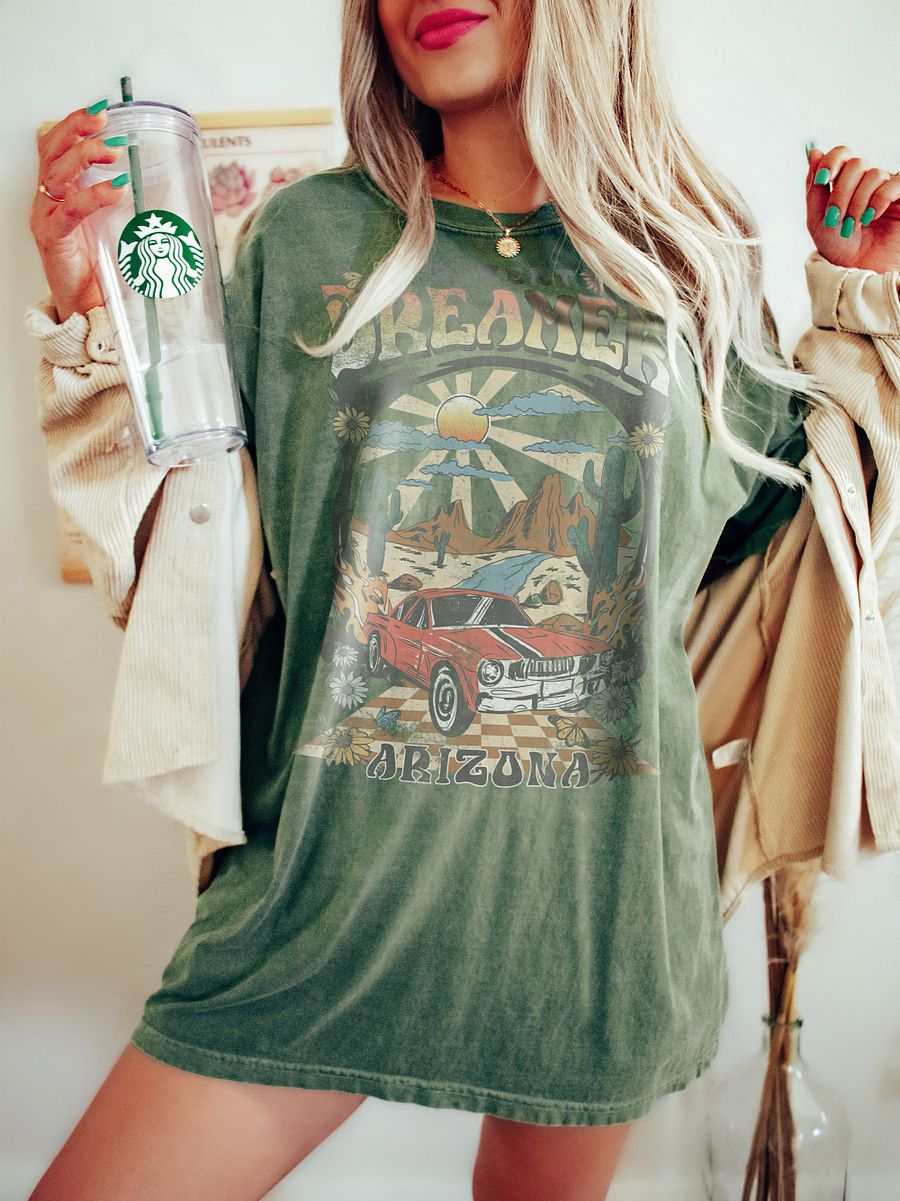 Desert Dreamer: Arizona Desert Tee | Retro-Style Western Grunge T-Shirt for Travel and Road Trips product image (13)