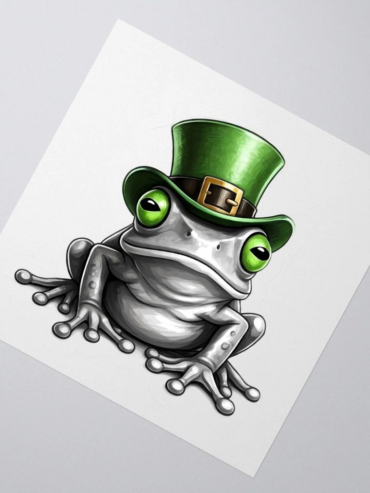 St. Patrick's Day Frog Sticker product image (6)