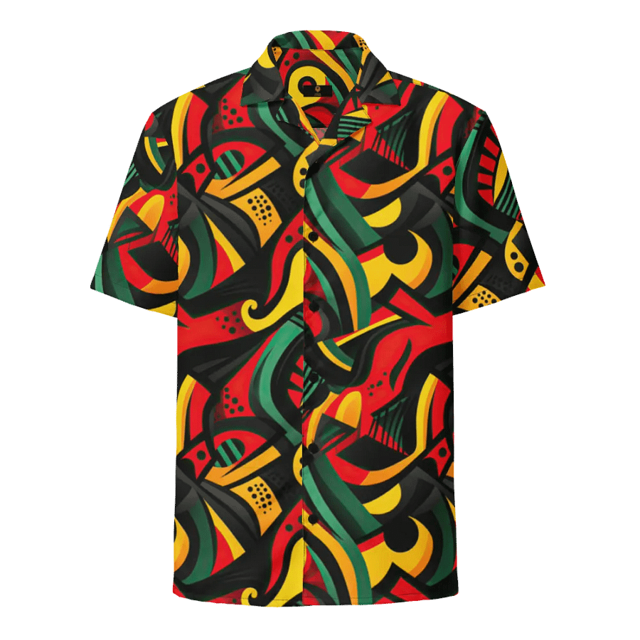 Legacy Vibes: African Black History Month Button-Down Shirt. product image (1)