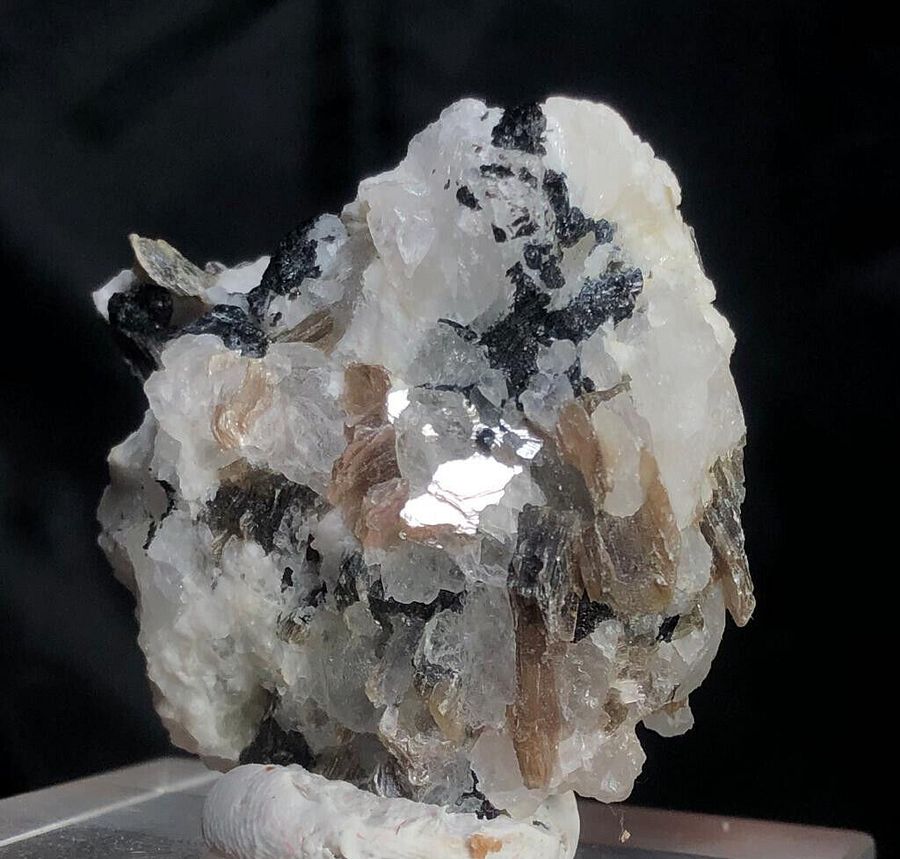 ORANGE SPESSARTINE GARNET WITH MICA & WHITE ALBITE FELDSPARS, 48 GRAM product image (6)